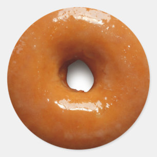 Round Glazed doughnut stickers