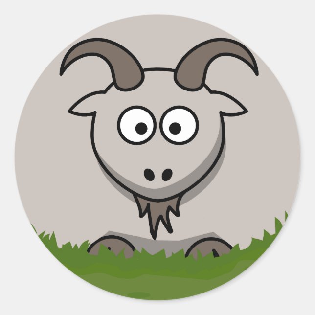 Round Goat Classic Round Sticker (Front)