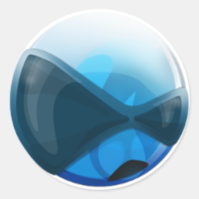 Round HardenedBSD Logo Sticker (Front)