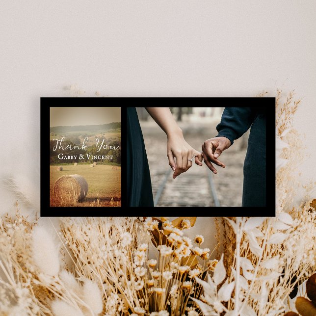 Round Hay Bales Farm Wedding Thank You Card (Creator Uploaded)