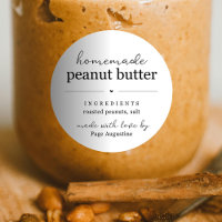 Round Homemade Peanut Butter Gift Label Sticker