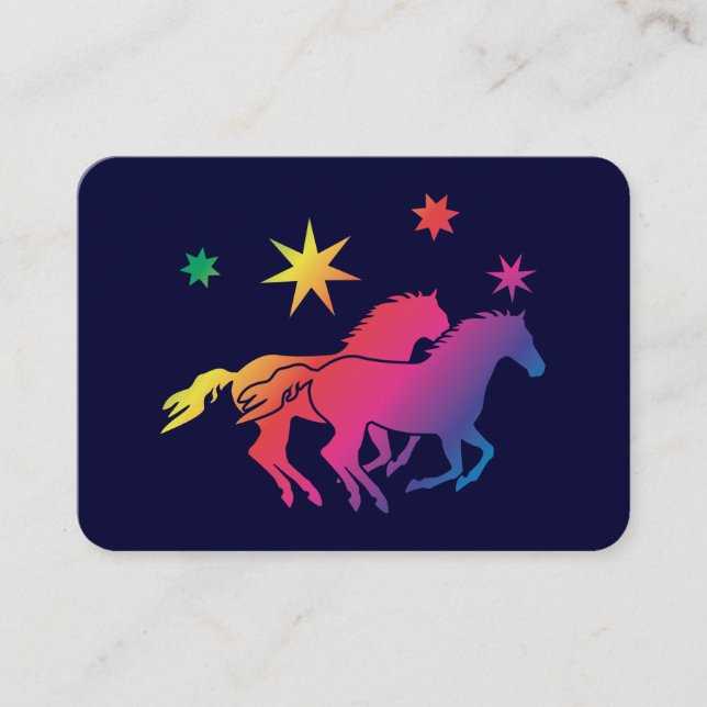 Round Horse Business Card for Equestrian Pros (Front)