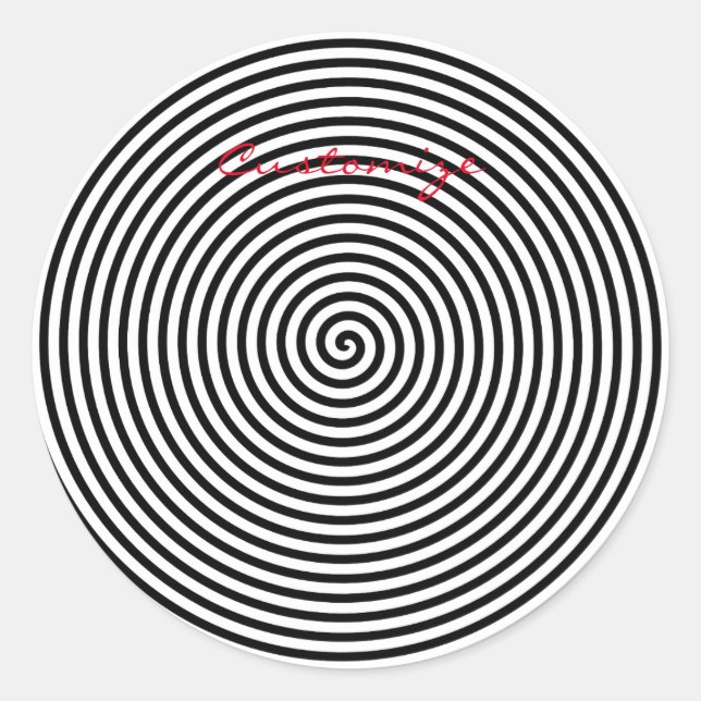 Round Hypnosis Spiral Thunder_Cove Classic Round Sticker (Front)