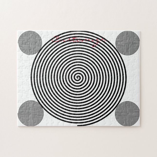 Round Hypnosis Spiral Thunder_Cove Jigsaw Puzzle (Horizontal)