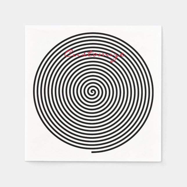 Round Hypnosis Spiral Thunder_Cove Napkin (Front)