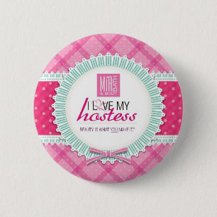 Round I love my hostess Pin