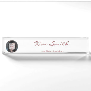 Round Image Topaz Name Professional Title  Nameplate