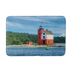 Round Island Lighthouse Bath Mat