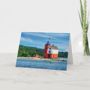 Round Island Lighthouse Card