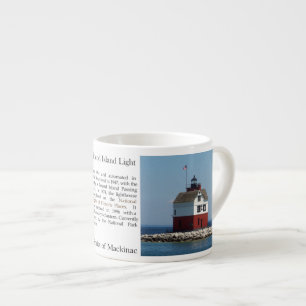 Round Island Lighthouse history espresso mug