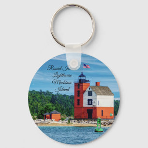 Round Island Lighthouse Keychain