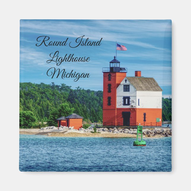 Round Island Lighthouse Magnet (Front)