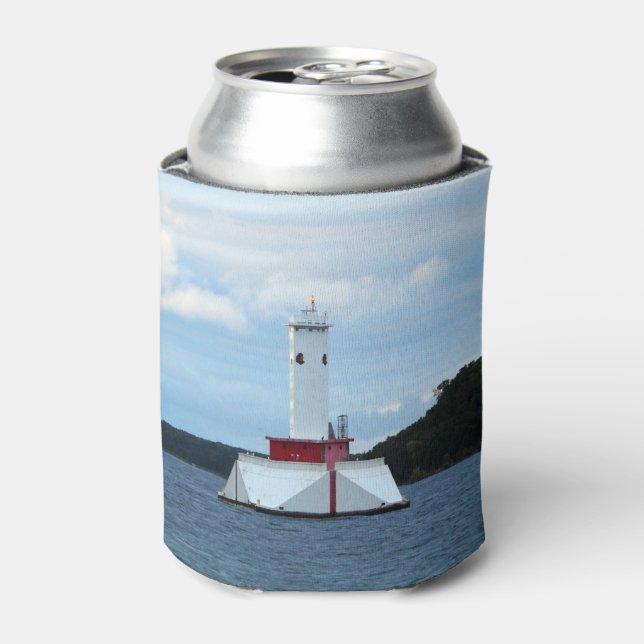 Round Island Passage Light Can Cooler (Can Front)