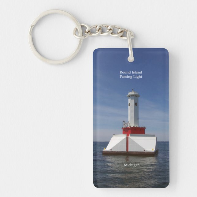 Round Island Passing Light key chain (Front)