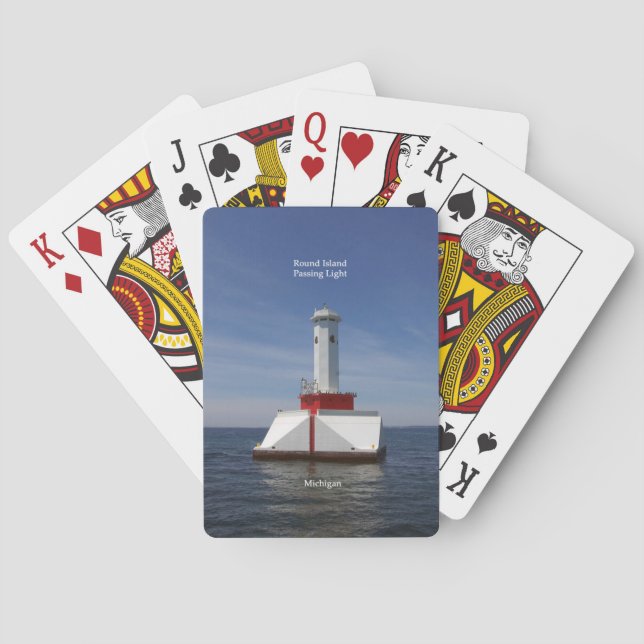 Round Island Passing Light playing cards (Back)
