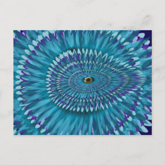 Round Jurassic EYE SEE YOU doodle  Postcard