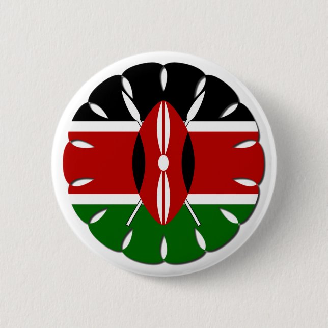 Round Kenyan Motif: A National Symbol 2 Inch Round Button (Front)