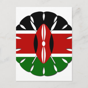 Round Kenyan Motif: A National Symbol Postcard