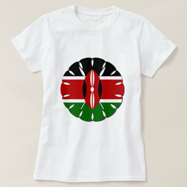 Round Kenyan Motif: A National Symbol T-Shirt (Design Front)