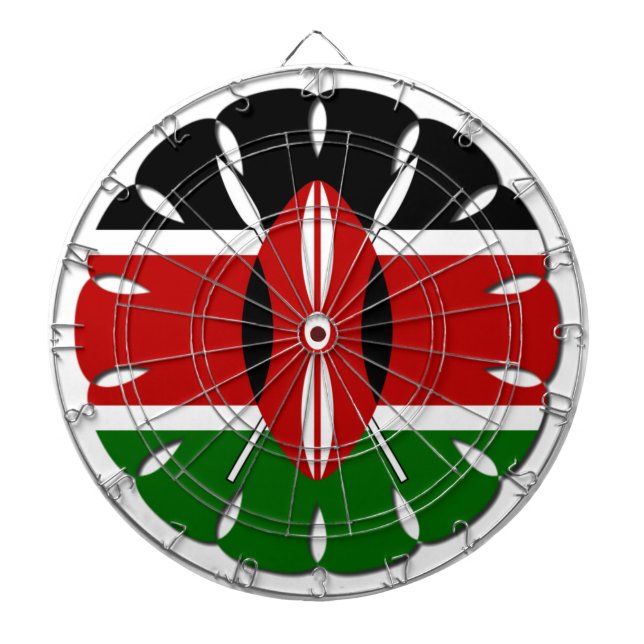 Round Kenyan Motif National Symbol | Heritage Prid Dartboard (Front)