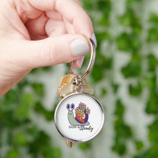 Round Key Ring with Snail-Gift for Drivers