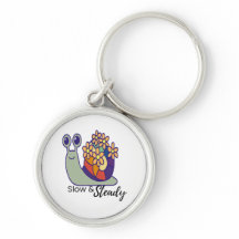 Round Key Ring with Snail-Gift for Drivers