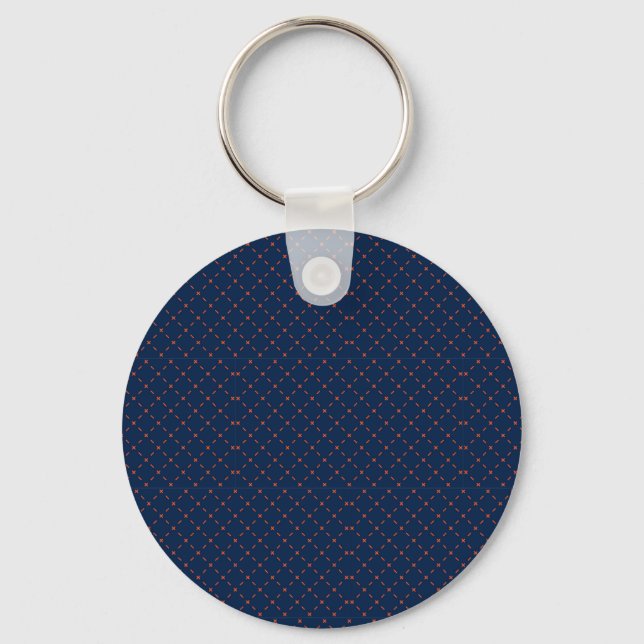 Round keychain with a dark blue background (Front)