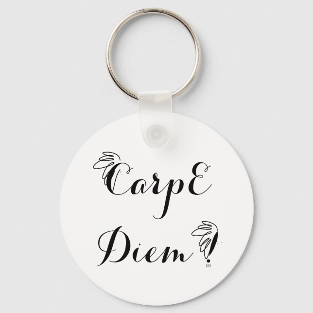 Round Keyring 1 Carpe Diem (Front)