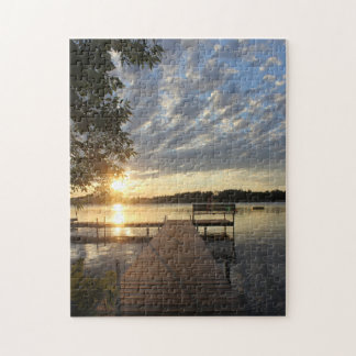 Round Lake Sunrise one the Dock Puzzle