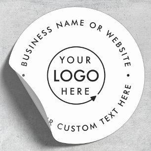 Round Logo Sticker   Business Branded Label Seal