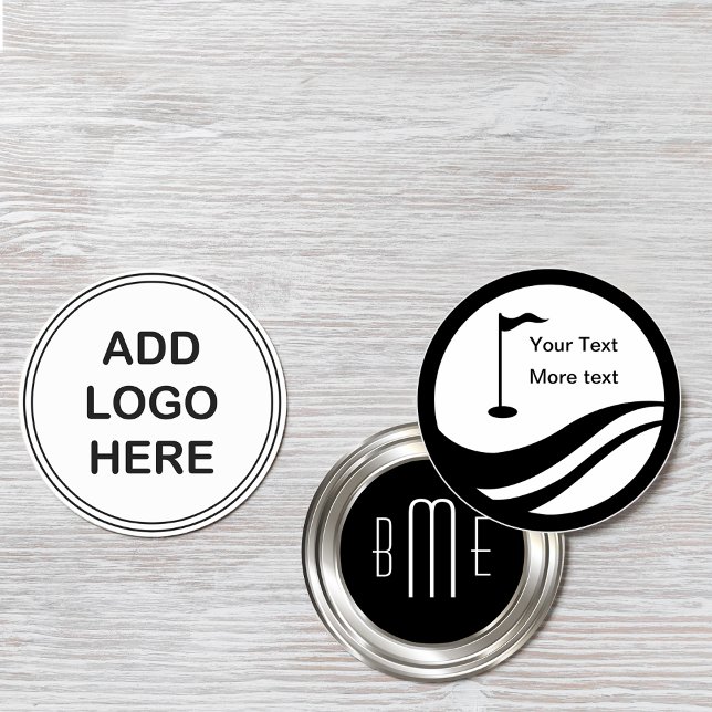 Round Logo Template Budget Friendly Paper Coasters (Custom Budget Drink Coasters)
