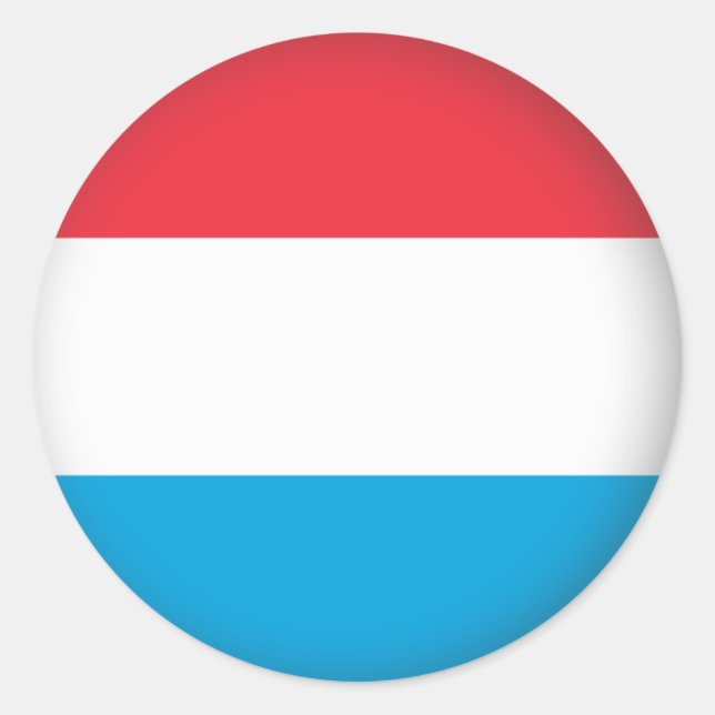 Round Luxembourg Classic Round Sticker (Front)