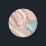 Round magnet in stylish abstract graphic<br><div class="desc">Dress your space for spring with the “Easter Blush” home décor and home furnishings collection, where soft pastels meet modern, abstract luxury. Flowing shapes in pastel pink, mist blue, blush, soft salmon, beige, and airy lavender create a glossy, fluid look that feels calm, uplifting, and effortlessly chic, perfect for Easter...</div>