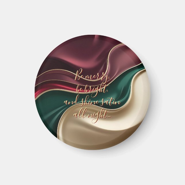 Round magnet in stylish abstract graphic (Front)