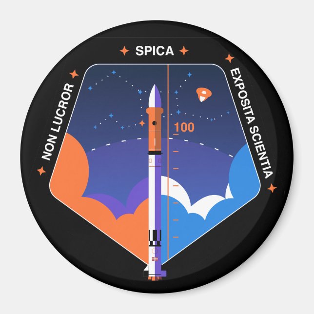 round magnet with Spica mission patch (Front)