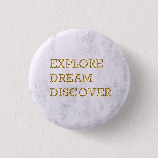 Round Marble Quote Badge 1 Inch Round Button (Front)