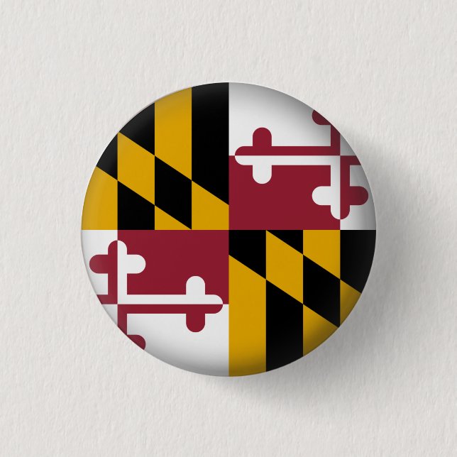 Round Maryland 1 Inch Round Button (Front)