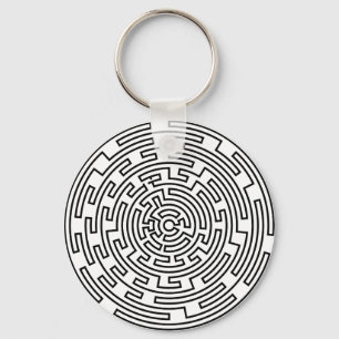 Round Maze Keychain