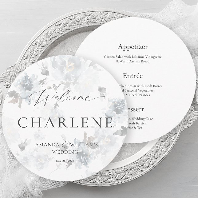 Round Menu with Guest Name | Luxury Wedding (Creator Uploaded)