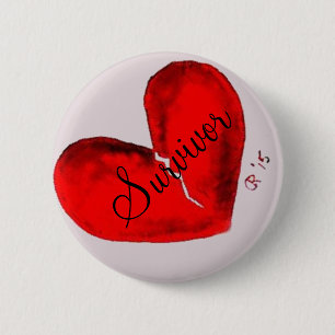 Round Metal Survivor Button