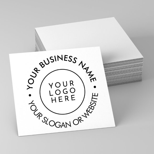 Round Modern Business Custom Logo Website Self-inking Stamp (Creator Uploaded)