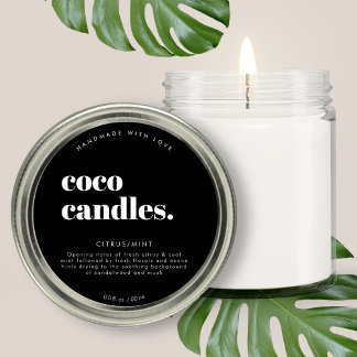 Round Modern Candle Label