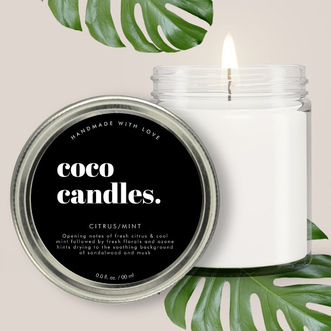 Round Modern Candle Label (Creator Uploaded)