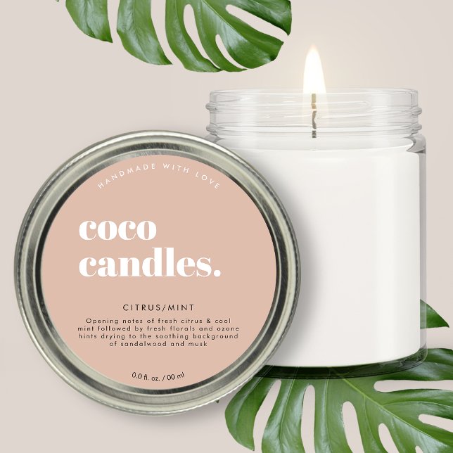 Round Modern Candle Label (Creator Uploaded)