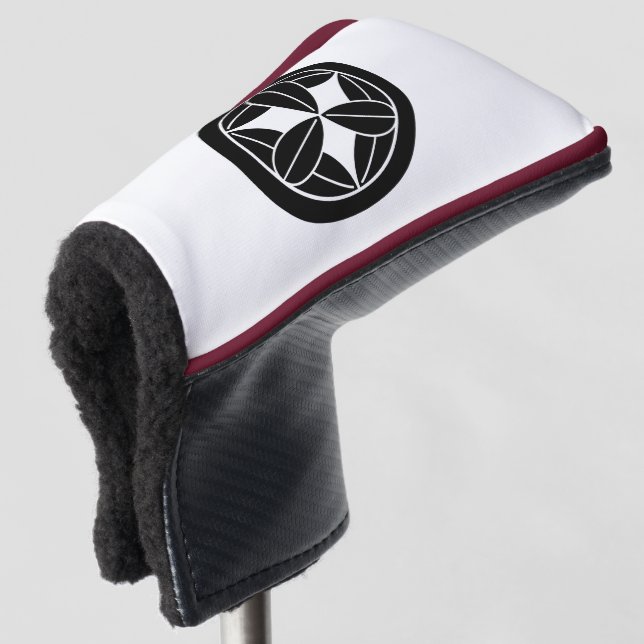 ROUND NINE BAMBOO LEAF GOLF HEAD COVER (3/4 Front)