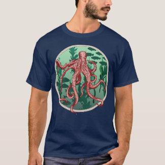 Round Octopus Stamp T-Shirt