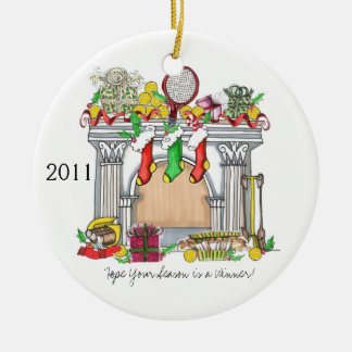 Round Ornament, Tennis Mantel, 2011 Ceramic Ornament