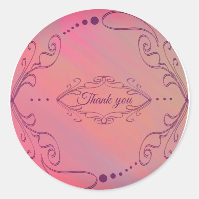 Round paisley patterned stickers (Front)