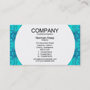 Round Panel - Aqua Blue Fest Business Card