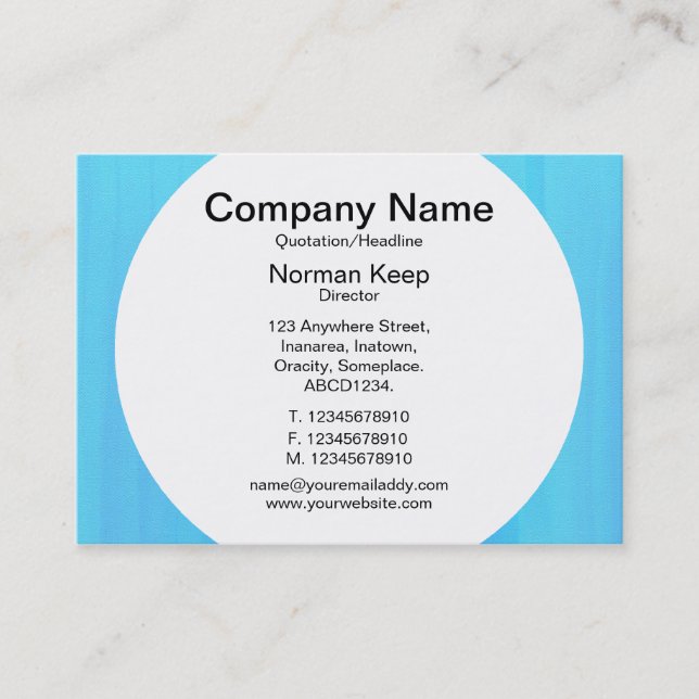 Round Panel - Blue Painted Texture Business Card (Front)